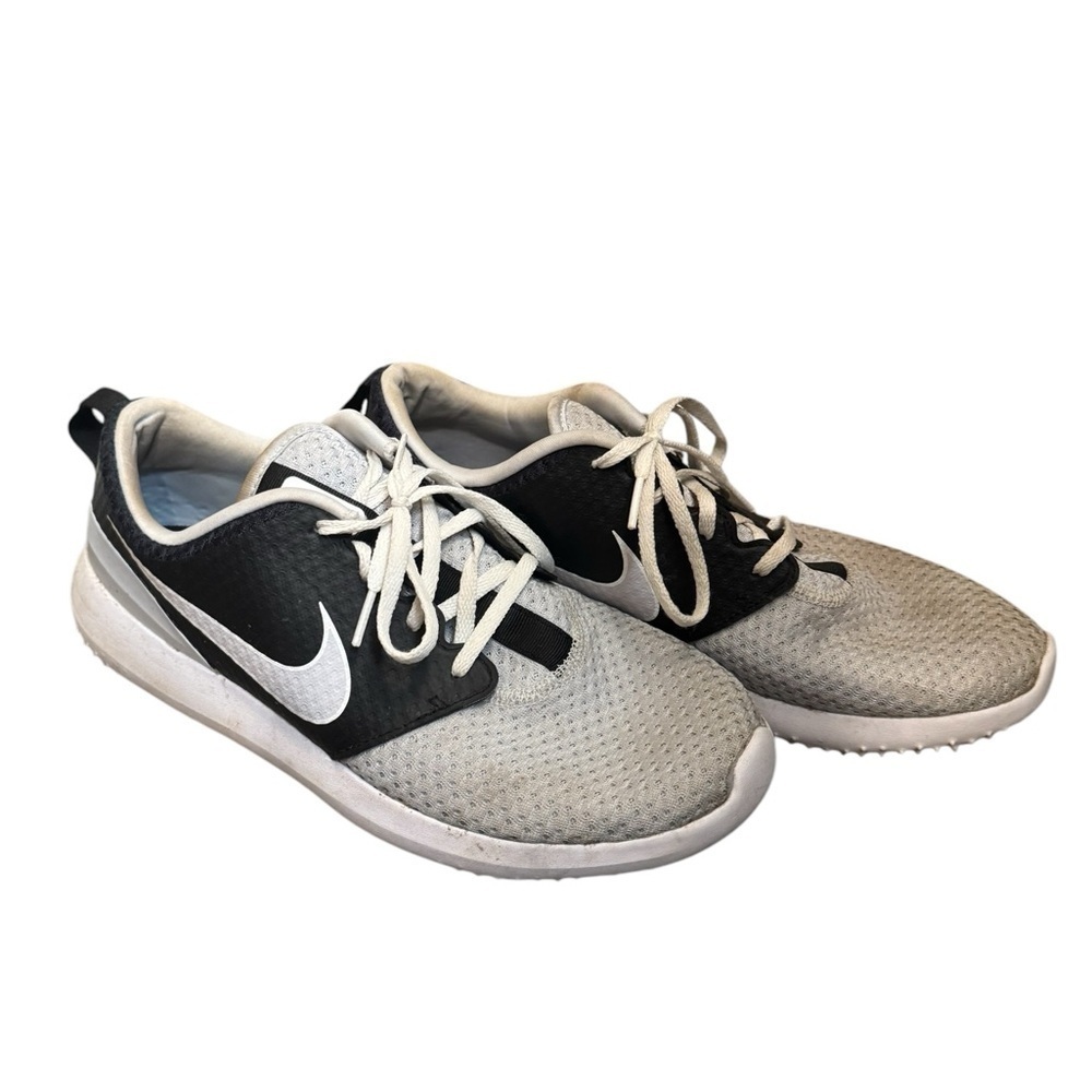 NIKE GOLF Roshe G Pure Platinum Black SZ 10 Men’s Shoe Spikeless Turf Golfing